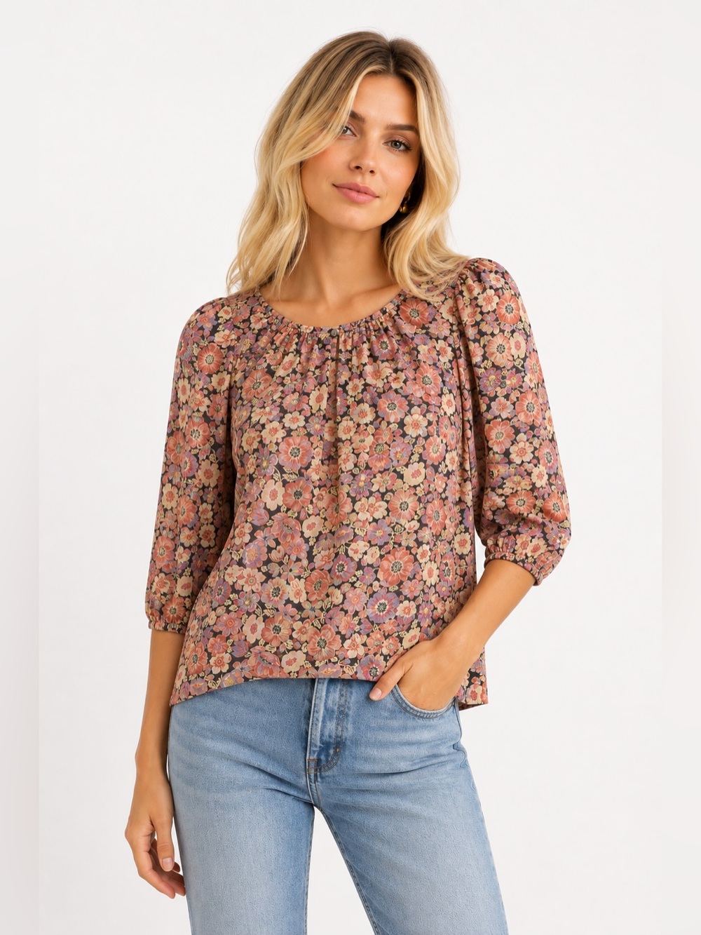Rebecca Taylor La Vie Floral Top XS